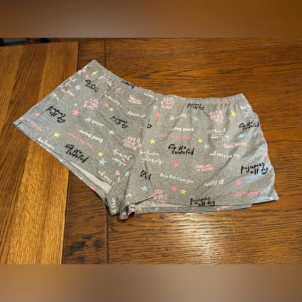 Gray Printed Women's Athletic Lounge Shorts